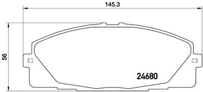 P83139 BREMBO Комплект тормозных колодок, дисковый тормоз