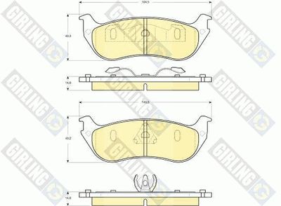 6141325 GIRLING Комплект тормозных колодок, дисковый тормоз