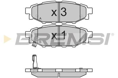 BP3218 BREMSI Комплект тормозных колодок, дисковый тормоз