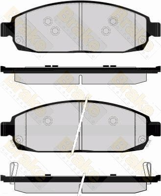 PA1665 Brake ENGINEERING Комплект тормозных колодок, дисковый тормоз