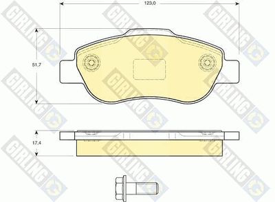 6115894 GIRLING Комплект тормозных колодок, дисковый тормоз