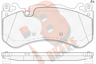 RB2079 R BRAKE Комплект тормозных колодок, дисковый тормоз