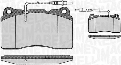 363916060500 MAGNETI MARELLI Комплект тормозных колодок, дисковый тормоз