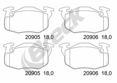 209060070200 BRECK Комплект тормозных колодок, дисковый тормоз