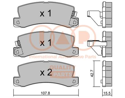 70417097P IAP QUALITY PARTS Комплект тормозных колодок, дисковый тормоз