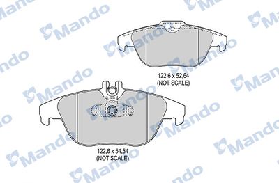 MBF015243 MANDO Комплект тормозных колодок, дисковый тормоз