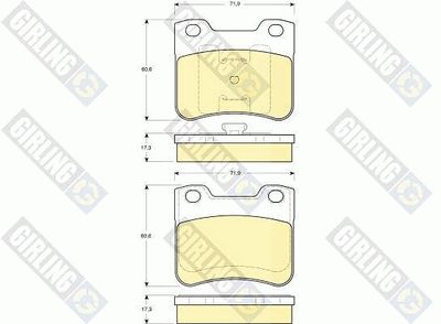 6112792 GIRLING Комплект тормозных колодок, дисковый тормоз