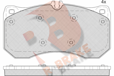 RB2185 R BRAKE Комплект тормозных колодок, дисковый тормоз