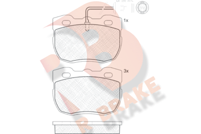 RB0839 R BRAKE Комплект тормозных колодок, дисковый тормоз