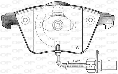 BPA096402 OPEN PARTS Комплект тормозных колодок, дисковый тормоз