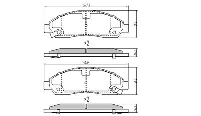 FBP0032 FREMAX Комплект тормозных колодок, дисковый тормоз