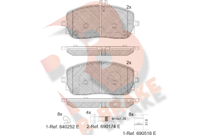 RB2331 R BRAKE Комплект тормозных колодок, дисковый тормоз