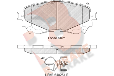 RB2126 R BRAKE Комплект тормозных колодок, дисковый тормоз