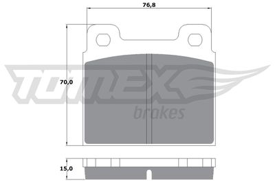 TX1018 TOMEX Brakes Комплект тормозных колодок, дисковый тормоз