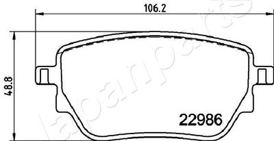 PP0533AF JAPANPARTS Комплект тормозных колодок, дисковый тормоз