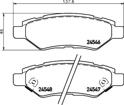 P09014 BREMBO Комплект тормозных колодок, дисковый тормоз