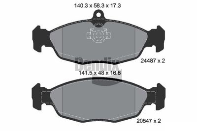 BPD2159 BENDIX Braking Комплект тормозных колодок, дисковый тормоз