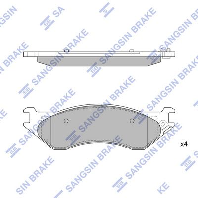 SP1313 Hi-Q Комплект тормозных колодок, дисковый тормоз