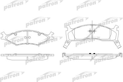 PBP1034 PATRON Комплект тормозных колодок, дисковый тормоз