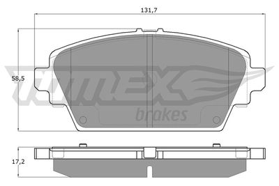 TX1294 TOMEX Brakes Комплект тормозных колодок, дисковый тормоз