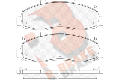 RB1402 R BRAKE Комплект тормозных колодок, дисковый тормоз