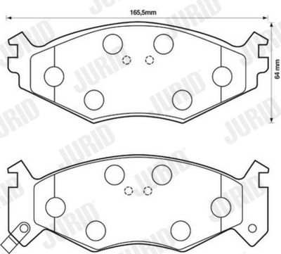 571514J JURID Комплект тормозных колодок, дисковый тормоз