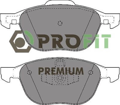 50051594 PROFIT Комплект тормозных колодок, дисковый тормоз