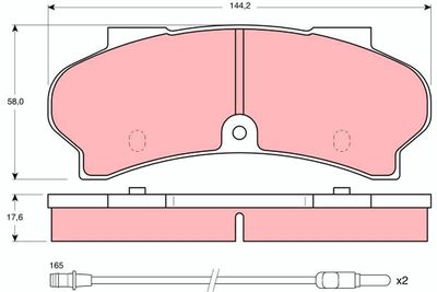 GDB397 TRW Комплект тормозных колодок, дисковый тормоз