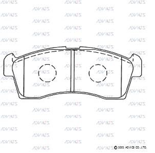 SN946 ADVICS Комплект тормозных колодок, дисковый тормоз