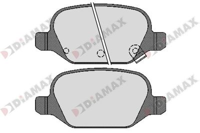 N09284 DIAMAX Комплект тормозных колодок, дисковый тормоз