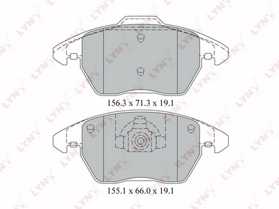 BD2206 LYNXauto Комплект тормозных колодок, дисковый тормоз