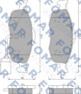 FO493081 FOMAR Friction Комплект тормозных колодок, дисковый тормоз