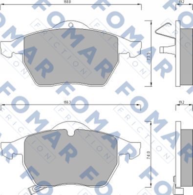 FO667181 FOMAR Friction Комплект тормозных колодок, дисковый тормоз