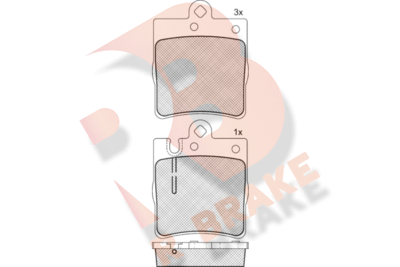 RB1312396 R BRAKE Комплект тормозных колодок, дисковый тормоз