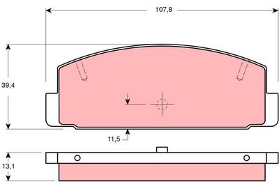 GDB3231 TRW Комплект тормозных колодок, дисковый тормоз