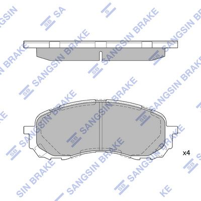 SP1629 Hi-Q Комплект тормозных колодок, дисковый тормоз