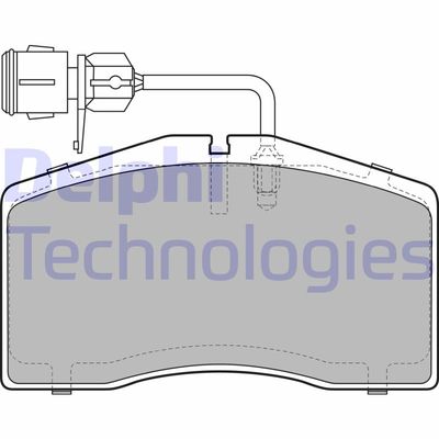 LP1945 DELPHI Комплект тормозных колодок, дисковый тормоз