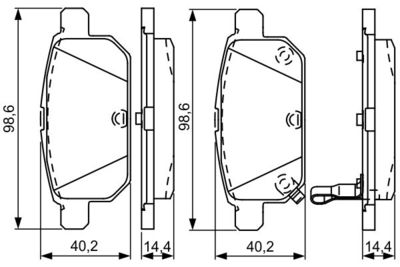 0986495301 BOSCH Комплект тормозных колодок, дисковый тормоз