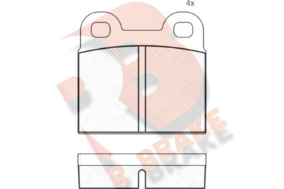 RB0059 R BRAKE Комплект тормозных колодок, дисковый тормоз