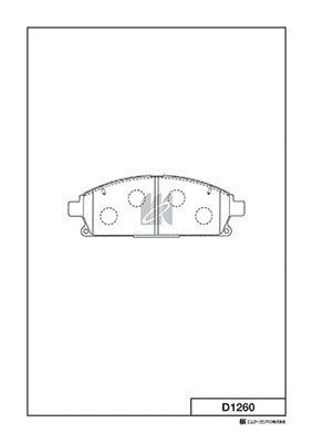 D1260 MK Kashiyama Комплект тормозных колодок, дисковый тормоз