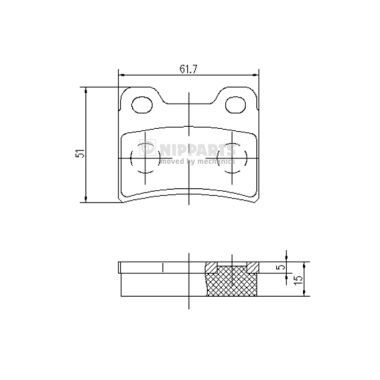 J3610303 NIPPARTS Комплект тормозных колодок, дисковый тормоз