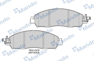 MBF016000 MANDO Комплект тормозных колодок, дисковый тормоз