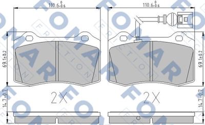 FO899181 FOMAR Friction Комплект тормозных колодок, дисковый тормоз