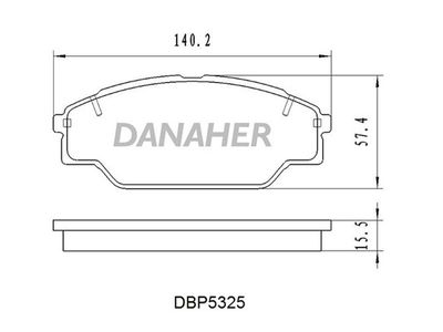 DBP5325 DANAHER Комплект тормозных колодок, дисковый тормоз