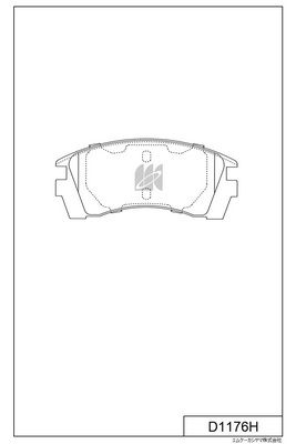 D1176H MK Kashiyama Комплект тормозных колодок, дисковый тормоз