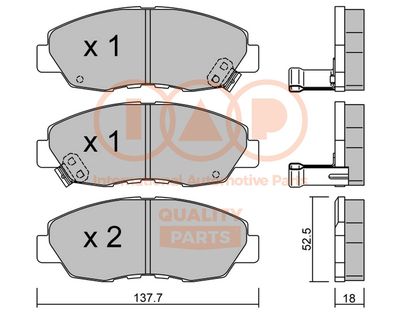 70406036P IAP QUALITY PARTS Комплект тормозных колодок, дисковый тормоз