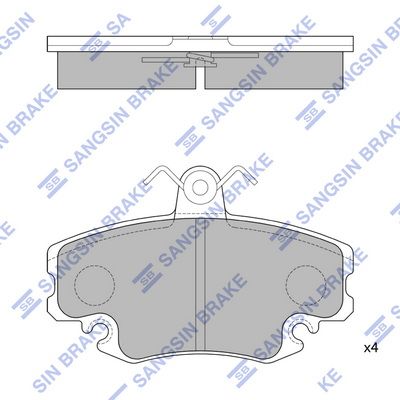 SP1243 Hi-Q Комплект тормозных колодок, дисковый тормоз