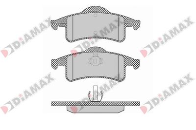 N09645 DIAMAX Комплект тормозных колодок, дисковый тормоз