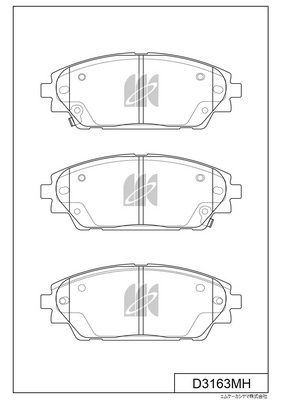 D3163MH MK Kashiyama Комплект тормозных колодок, дисковый тормоз