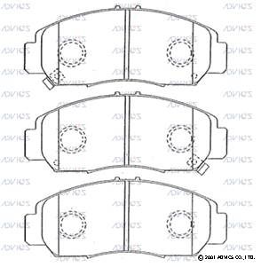 SN443P ADVICS Комплект тормозных колодок, дисковый тормоз